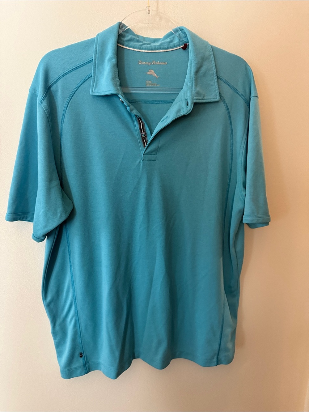 Tommy Bahama Men’s Aqua Blue Polo